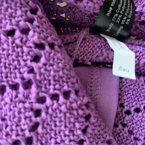 BOSTON PROPER PURPLE MIDI DRESS - Picture 13 of 14